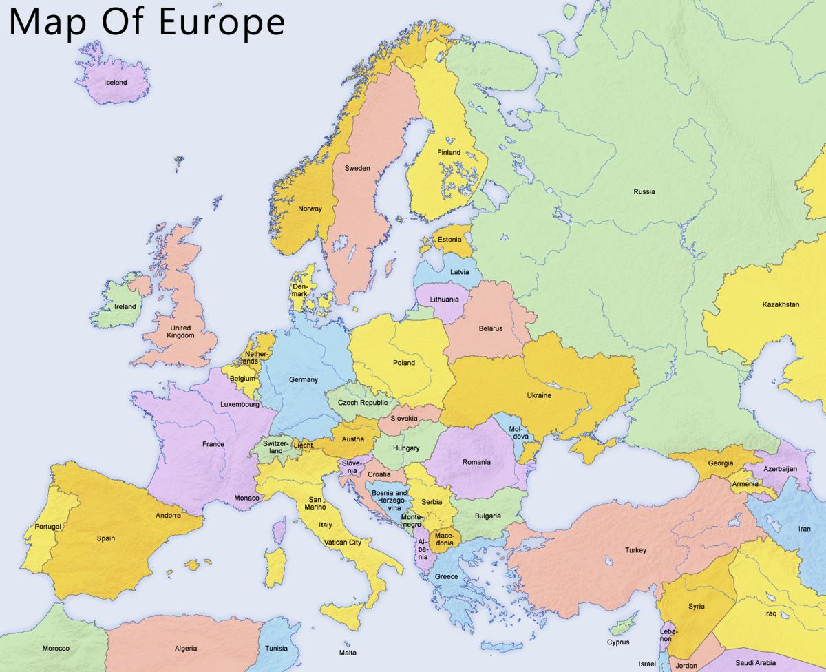 Karta över Cypern och omgivande länder