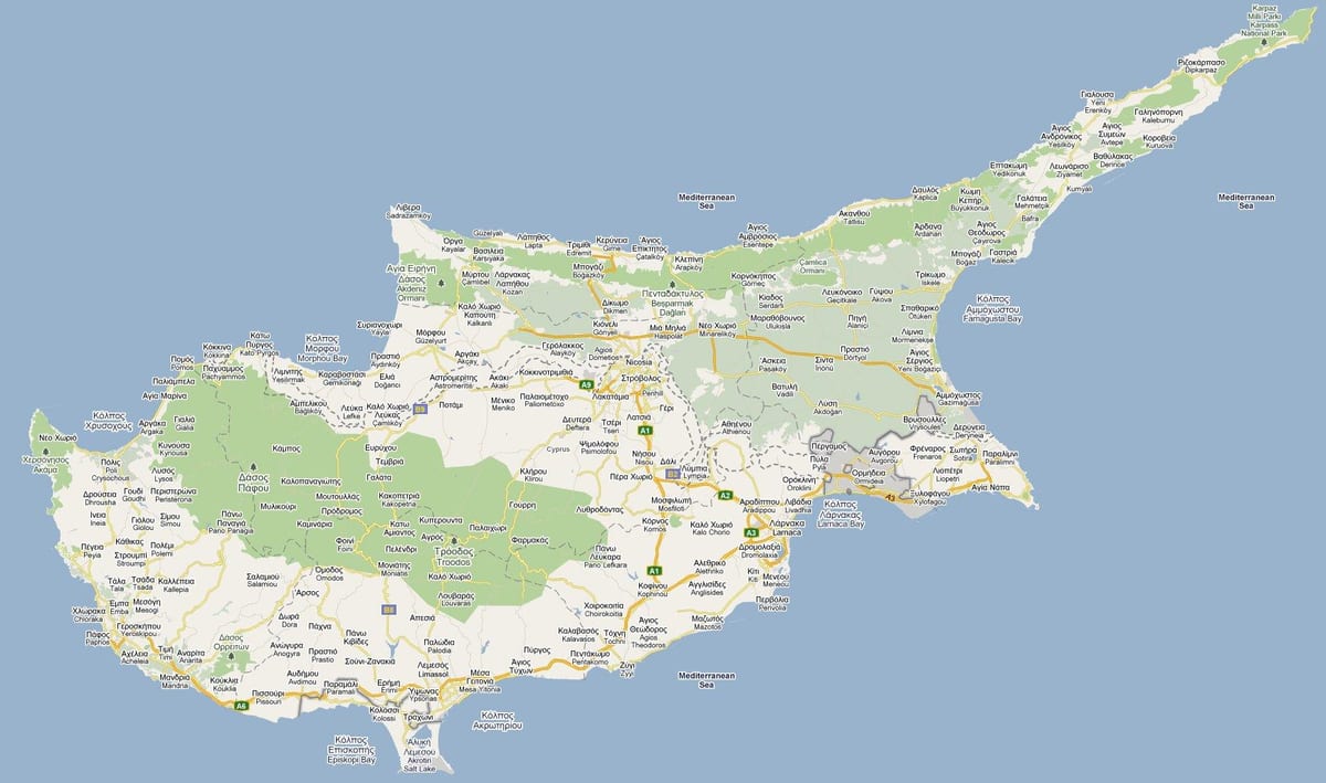 street map i peyia Cypern