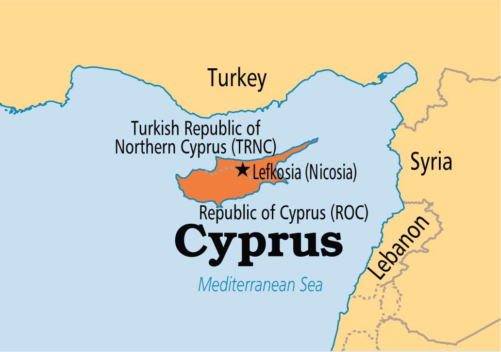republiken Cypern karta