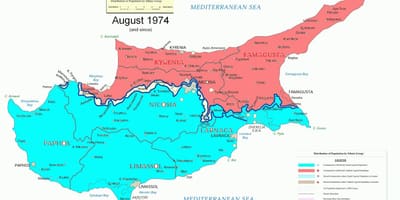 Karta över Cypern division