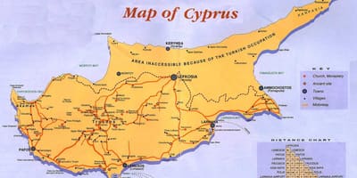 Cypern semester destinationer karta