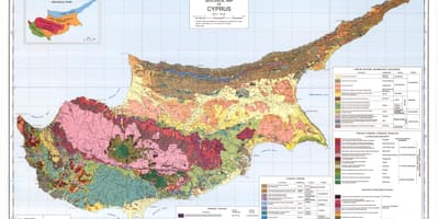 Cypern geografisk karta