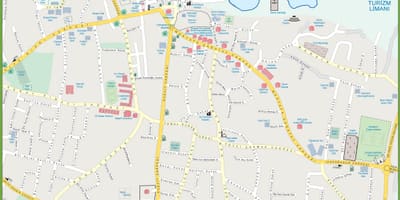 Karta över norra Cypern i kyrenia